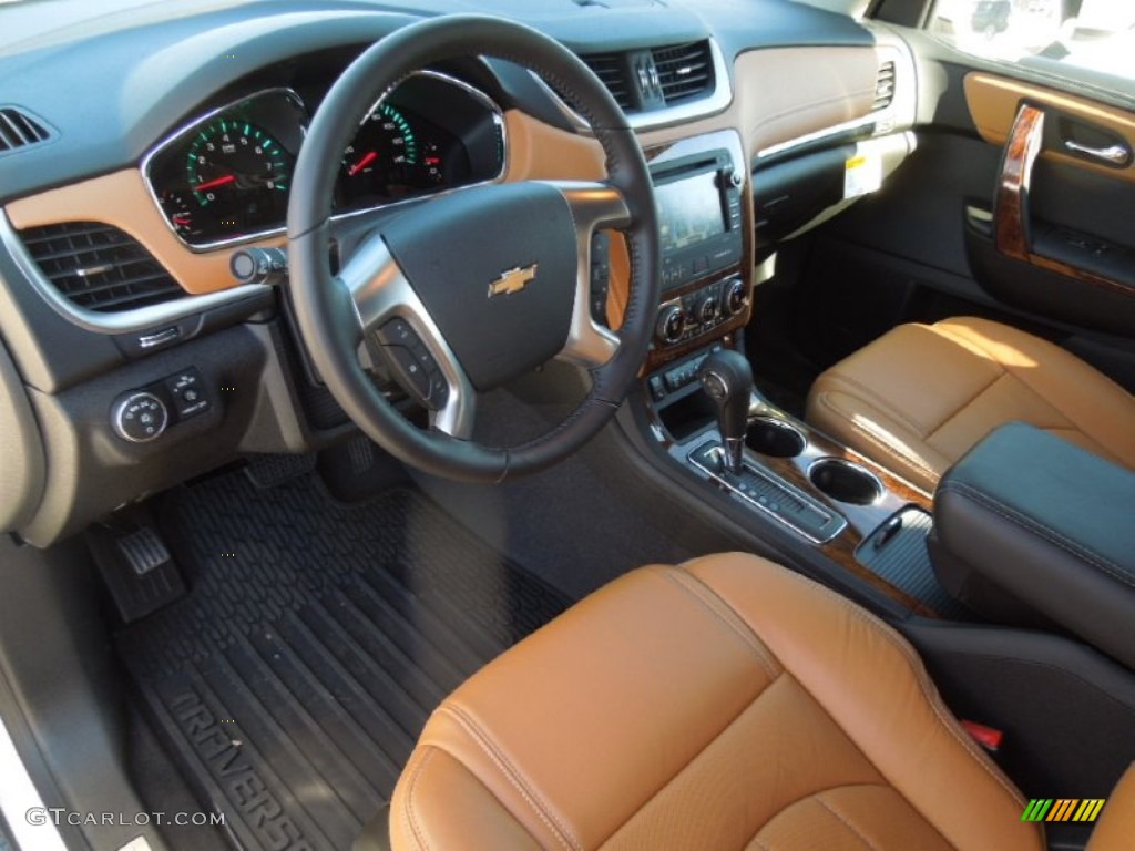 Ebony/Mojave Interior 2013 Chevrolet Traverse LTZ Photo #76978804