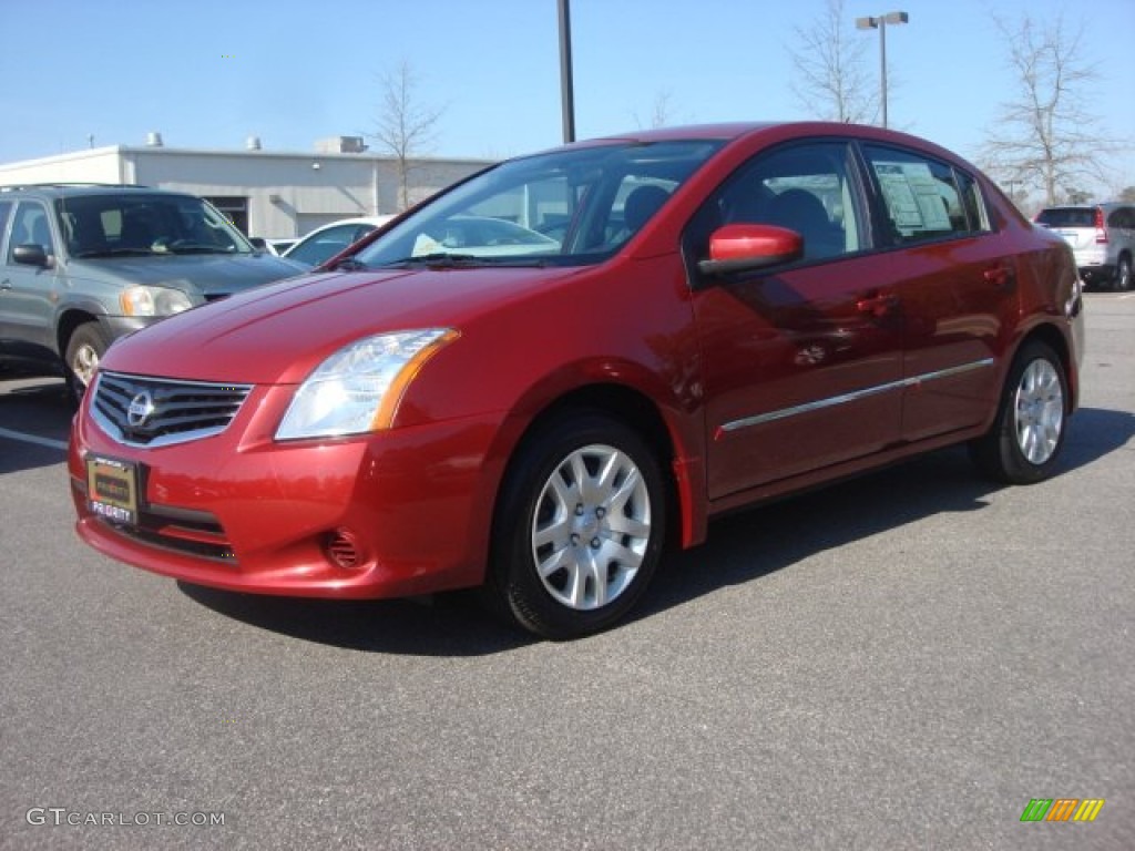 2011 Sentra 2.0 S - Red Brick / Charcoal photo #2