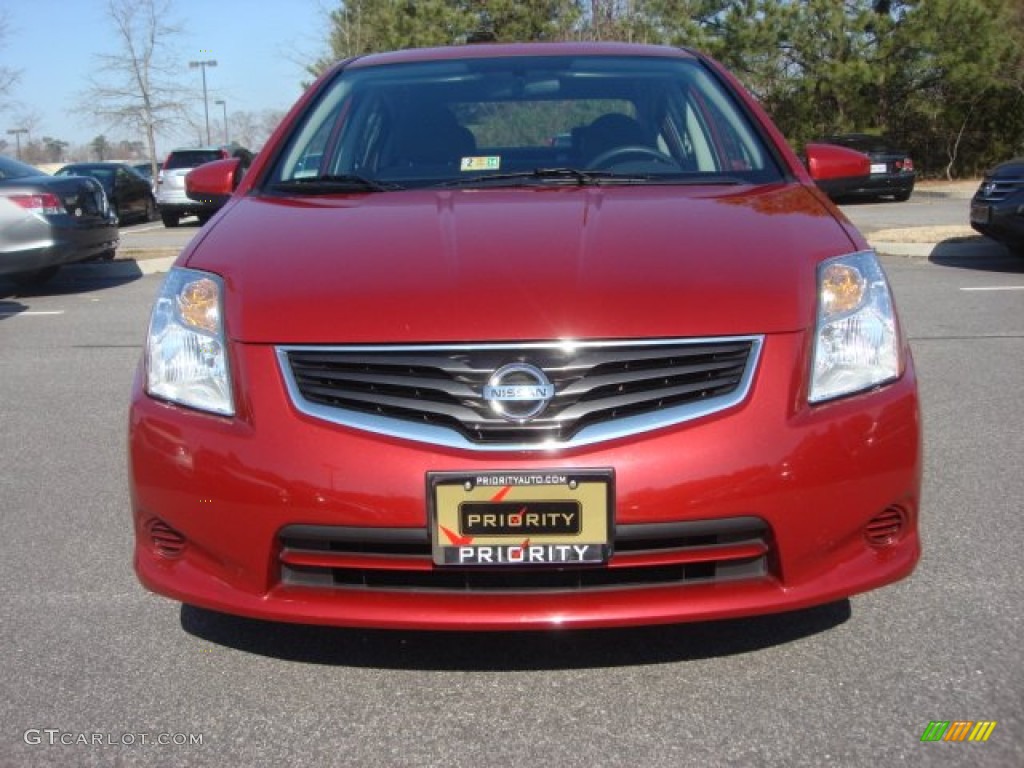 2011 Sentra 2.0 S - Red Brick / Charcoal photo #6