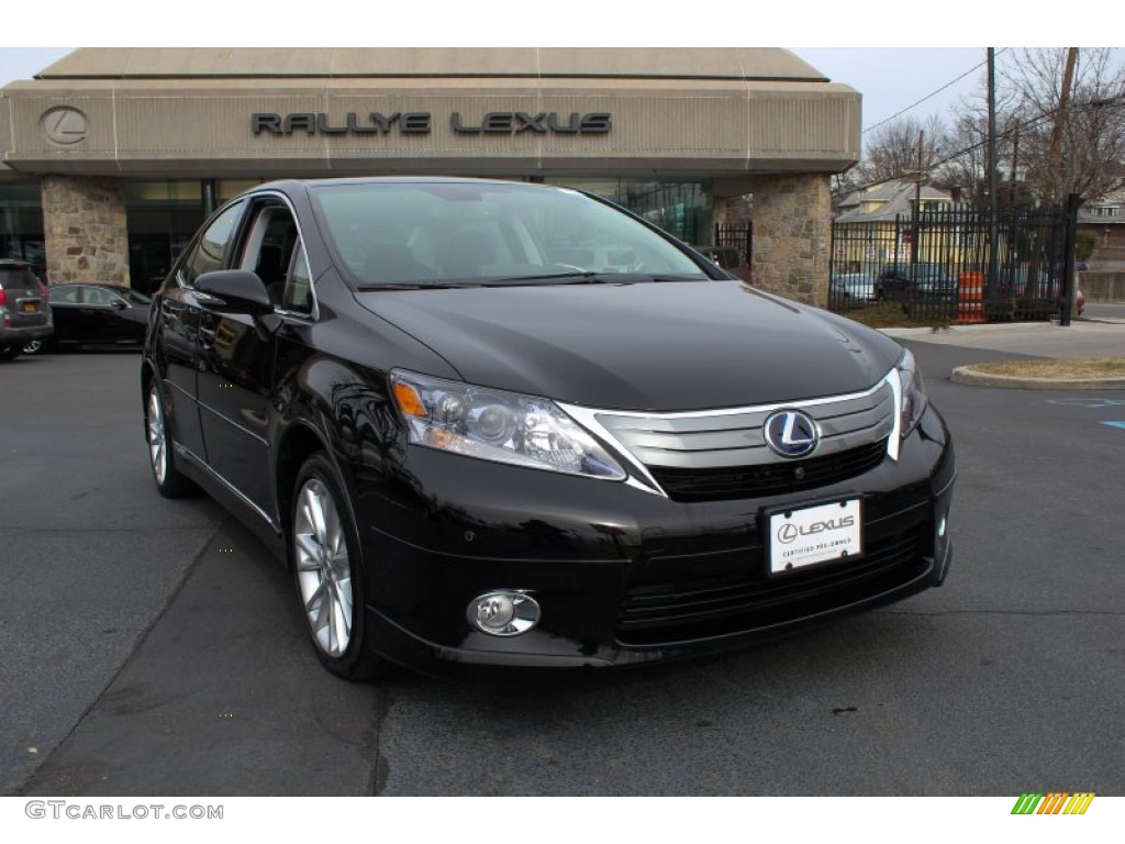 2010 HS 250h Hybrid Premium - Obsidian Black / Black photo #1