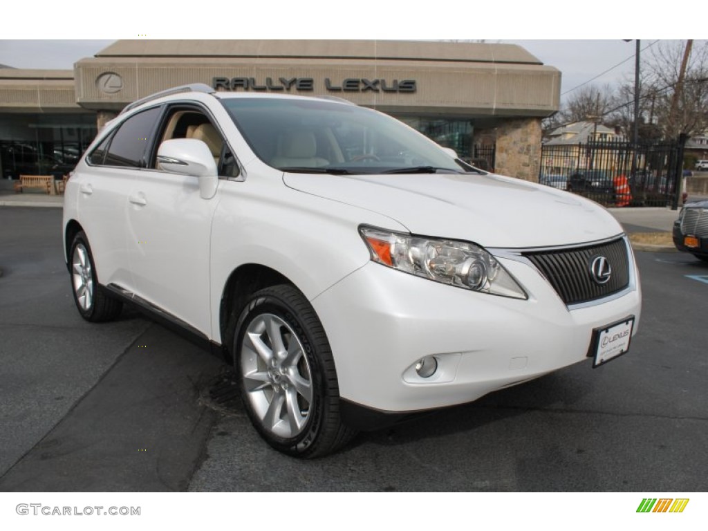 2010 RX 350 AWD - Starfire White Pearl / Parchment/Brown Walnut photo #1