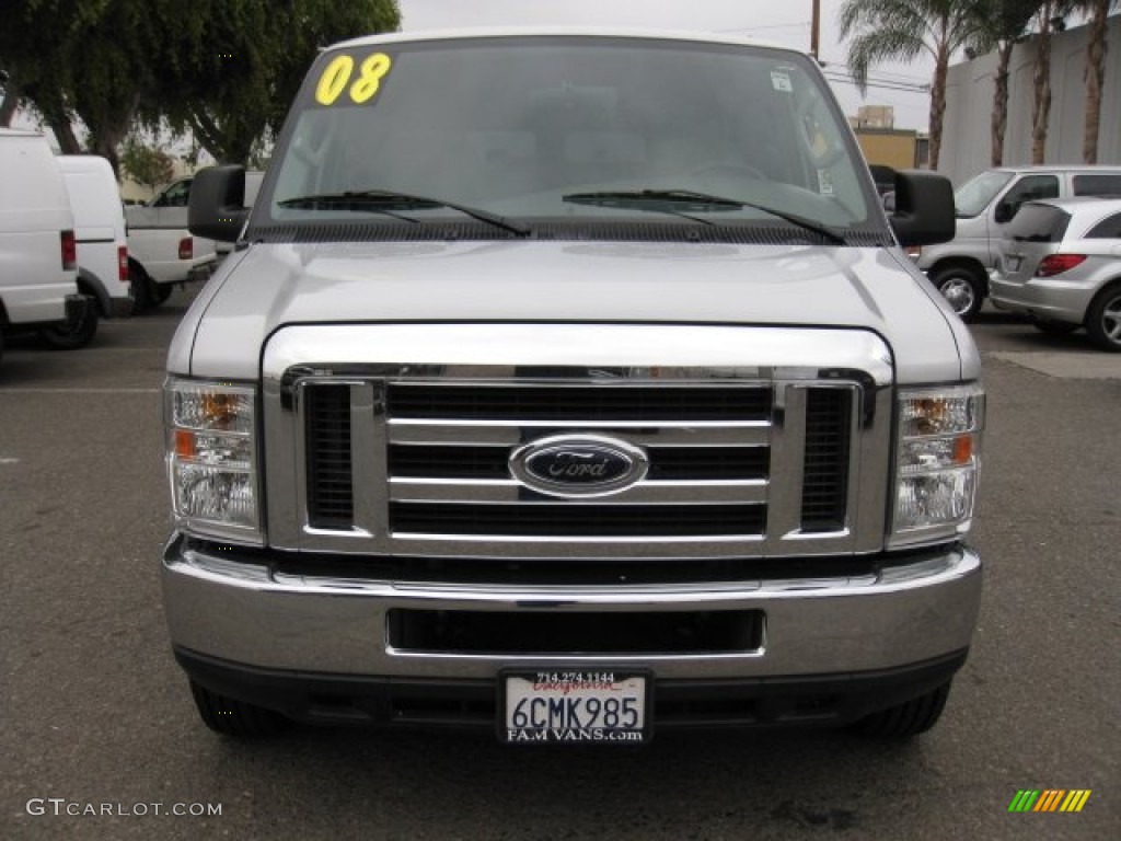 2008 E Series Van E350 Super Duty XLT 15 Passenger - Silver Metallic / Medium Flint photo #2