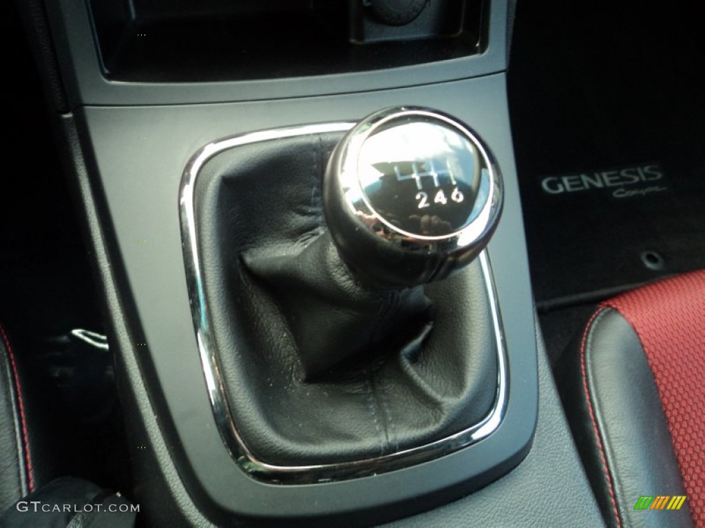 2011 Genesis Coupe 2.0T R Spec - Bathurst Black / Black Leather/Red Cloth photo #18