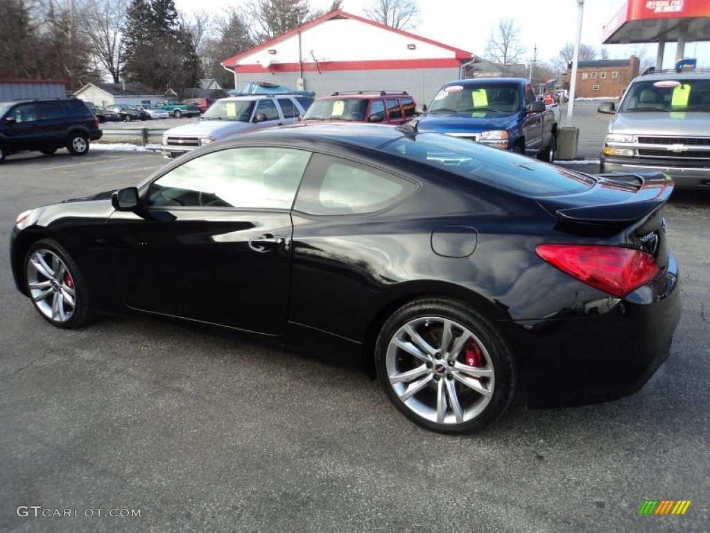 2011 Genesis Coupe 2.0T R Spec - Bathurst Black / Black Leather/Red Cloth photo #27