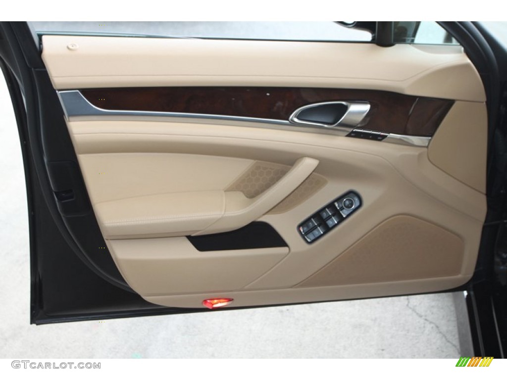 2012 Porsche Panamera V6 Luxor Beige Door Panel Photo #76982779