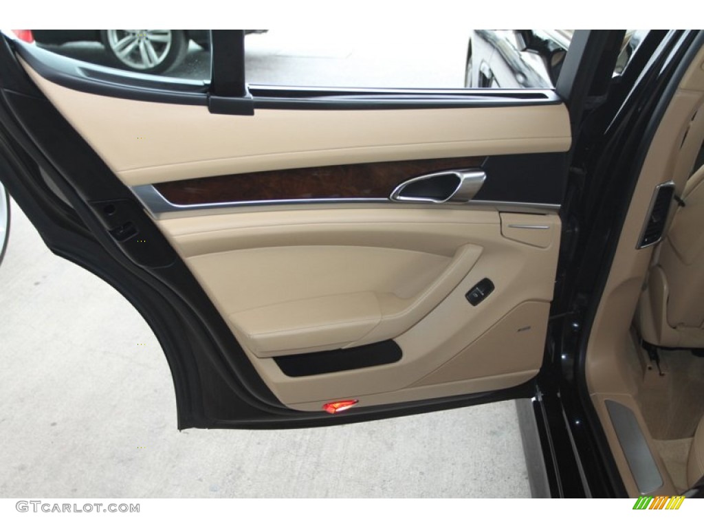 2012 Porsche Panamera V6 Luxor Beige Door Panel Photo #76982818