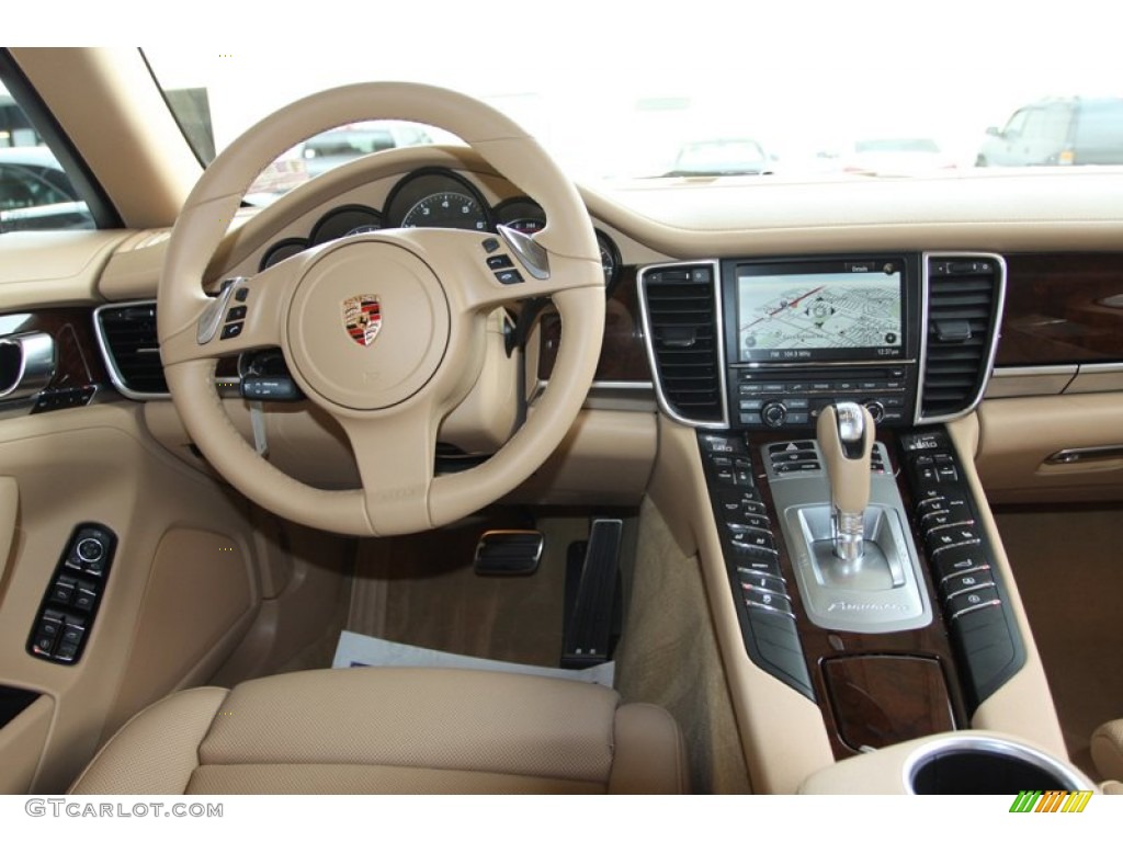 2012 Porsche Panamera V6 Luxor Beige Dashboard Photo #76982827