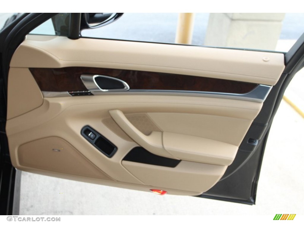 2012 Porsche Panamera V6 Luxor Beige Door Panel Photo #76983082