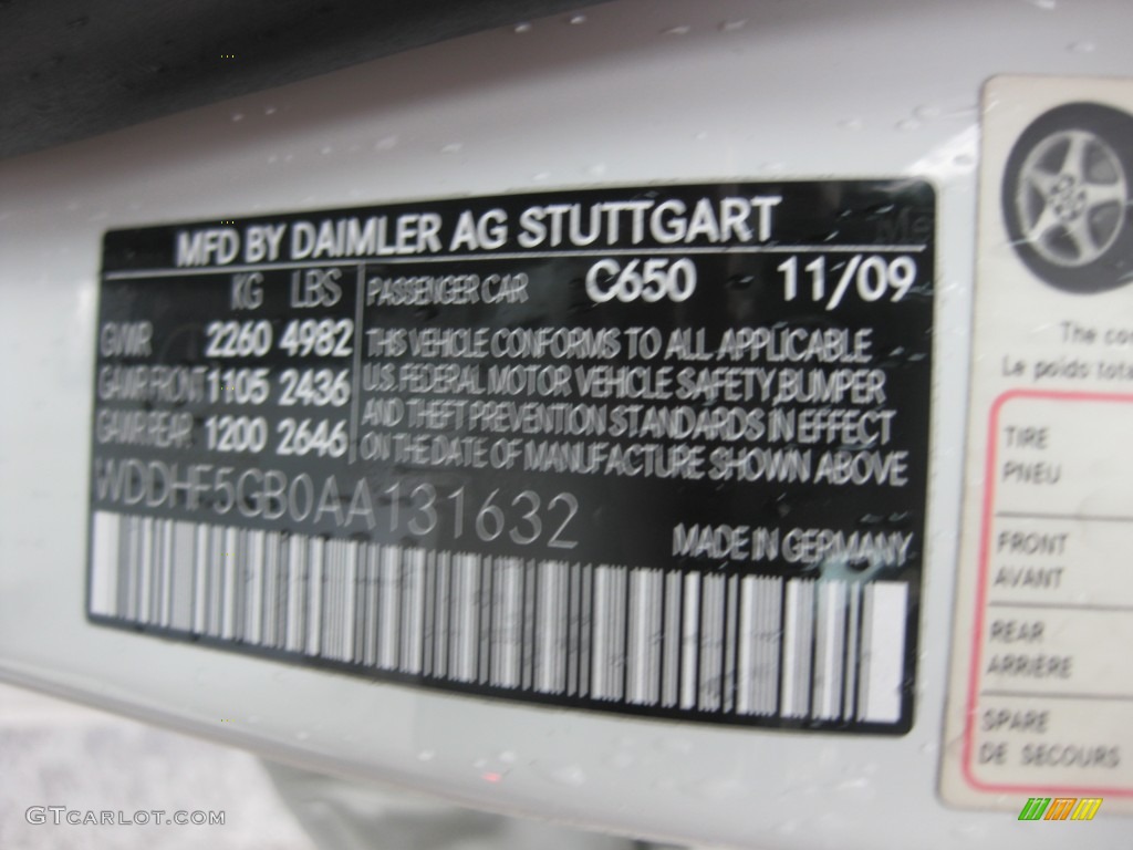 2010 E Color Code 650 for Arctic White Photo #76983837