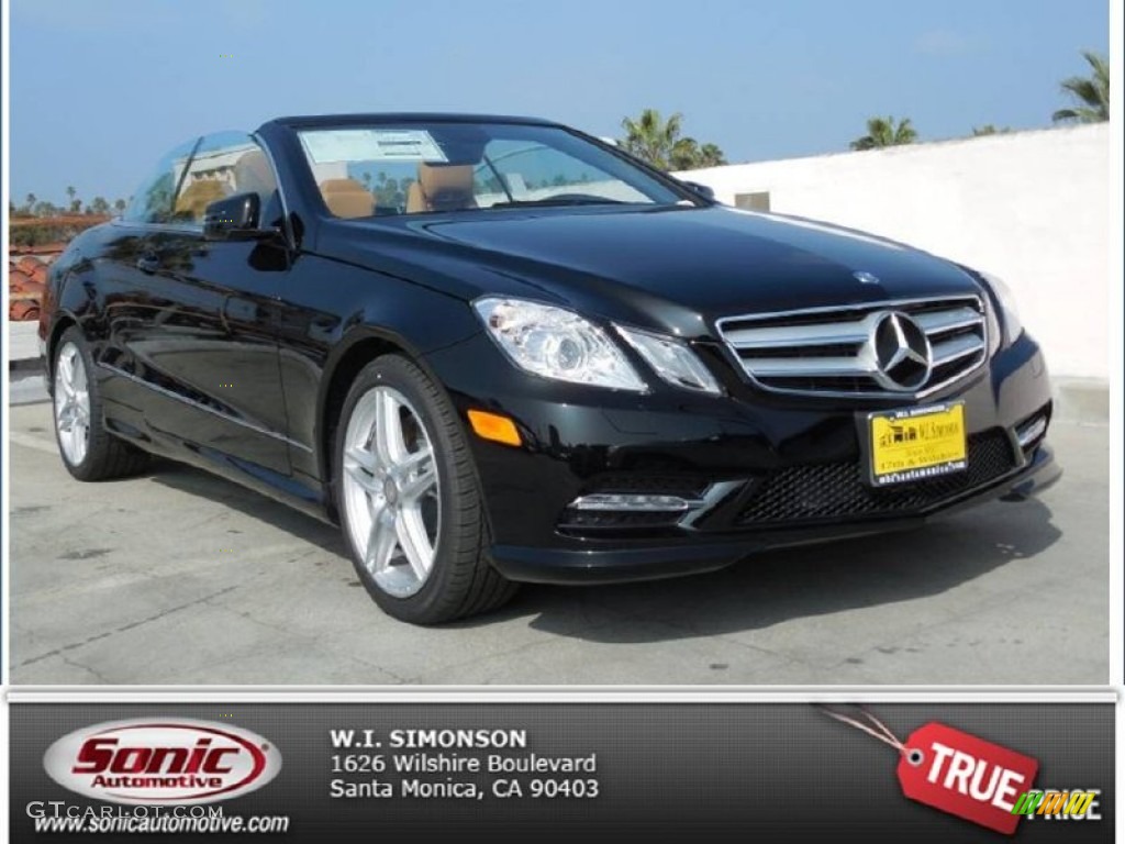 2013 E 550 Cabriolet - Black / Natural Beige/Black photo #1