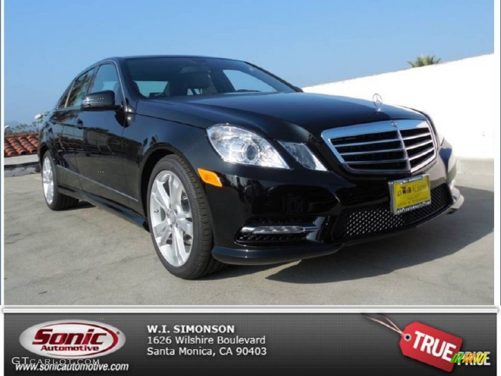 2013 E 350 Sedan - Black / Black photo #1