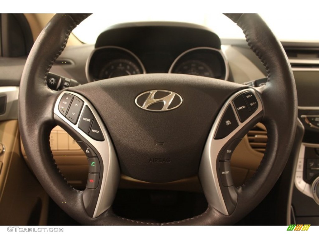 2012 Elantra Limited - Desert Bronze / Beige photo #9
