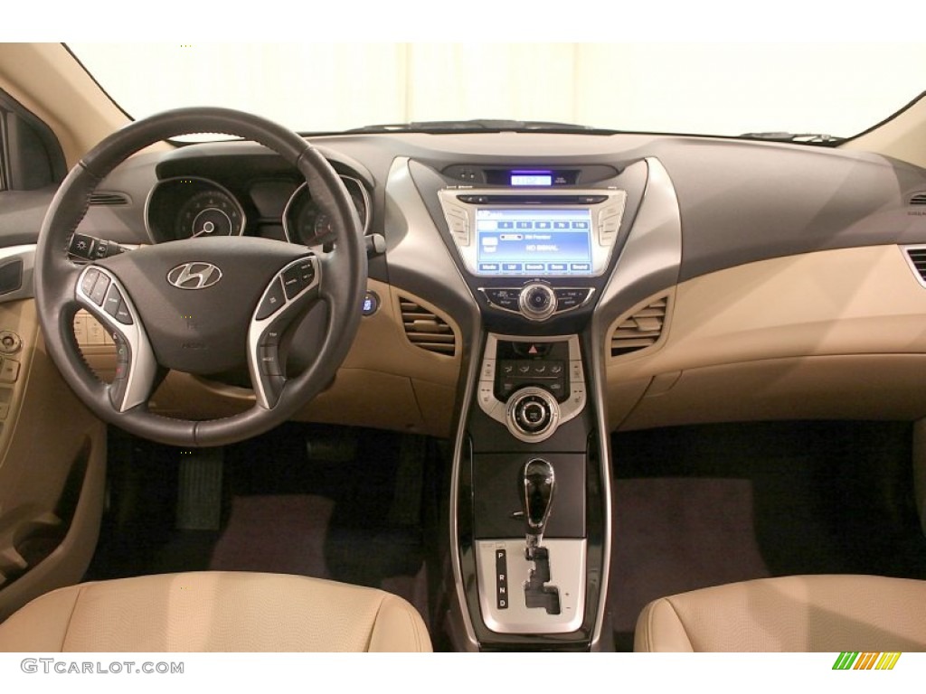 2012 Elantra Limited - Desert Bronze / Beige photo #32