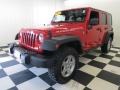 2011 Flame Red Jeep Wrangler Unlimited Rubicon 4x4  photo #3