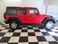2011 Flame Red Jeep Wrangler Unlimited Rubicon 4x4  photo #28