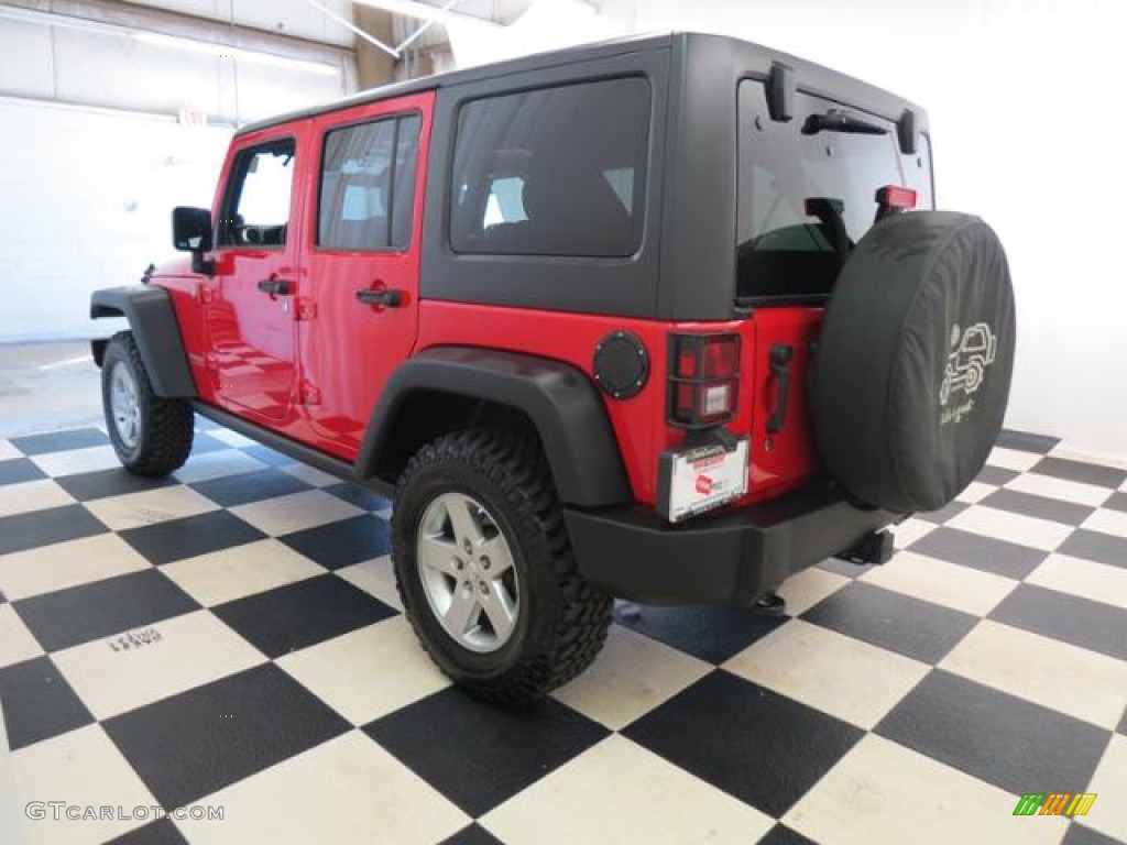2011 Wrangler Unlimited Rubicon 4x4 - Flame Red / Black photo #31