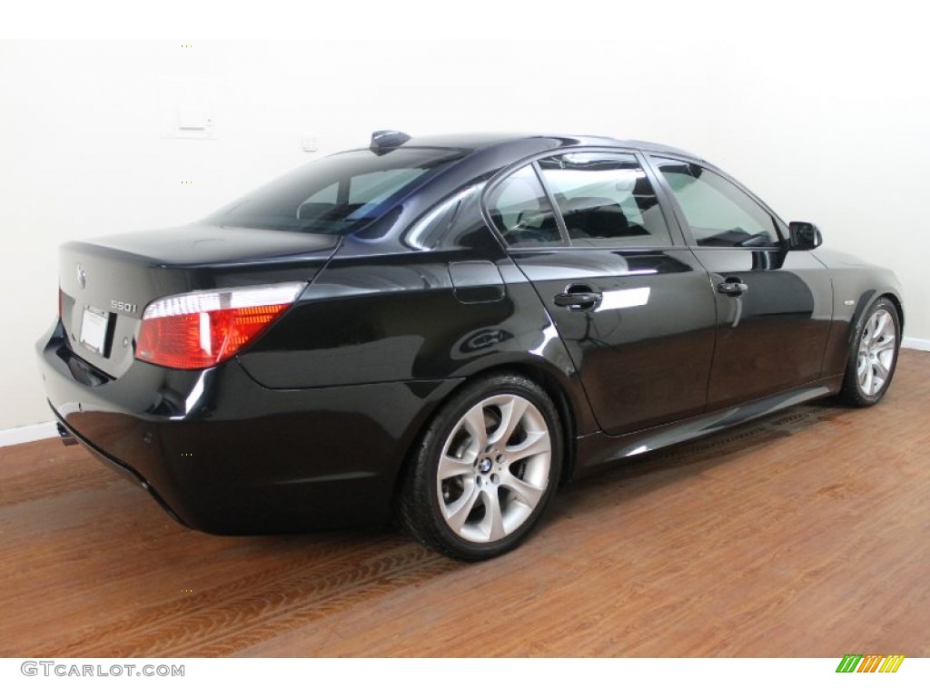 Black Sapphire Metallic 2007 BMW 5 Series 550i Sedan Exterior Photo #76988860