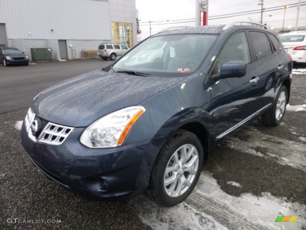 2013 Rogue SL AWD - Graphite Blue / Gray photo #3