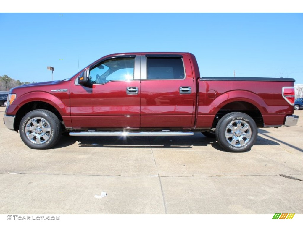 Royal Red Metallic 2010 Ford F150 XLT SuperCrew Exterior Photo #76989276