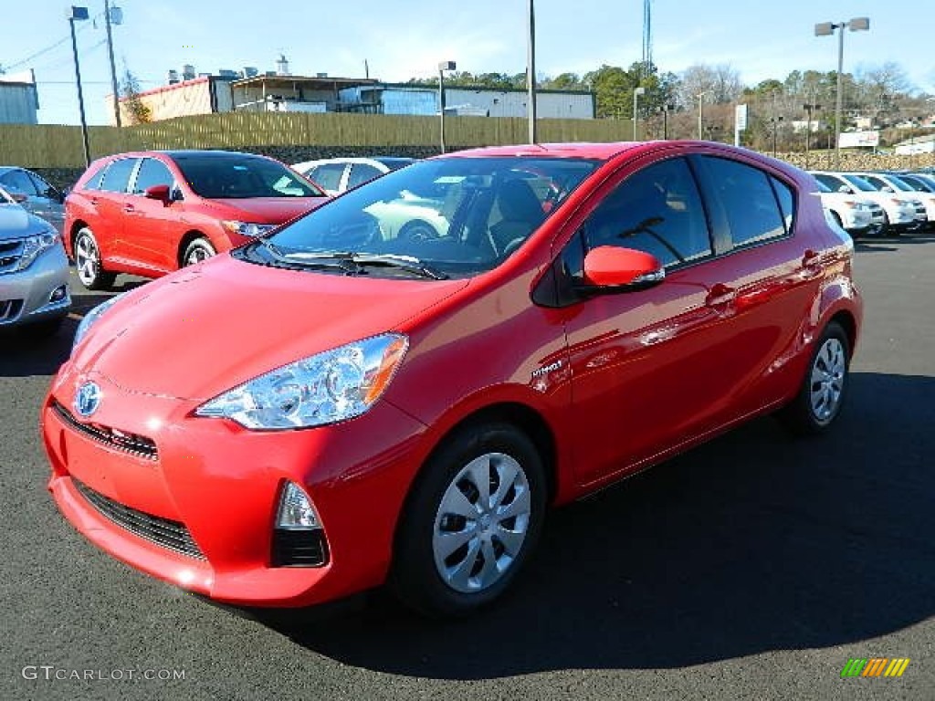 Absolutely Red 2013 Toyota Prius c Hybrid Two Exterior Photo #76989774