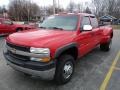 2001 Victory Red Chevrolet Silverado 3500 LT Extended Cab 4x4 Dually  photo #2