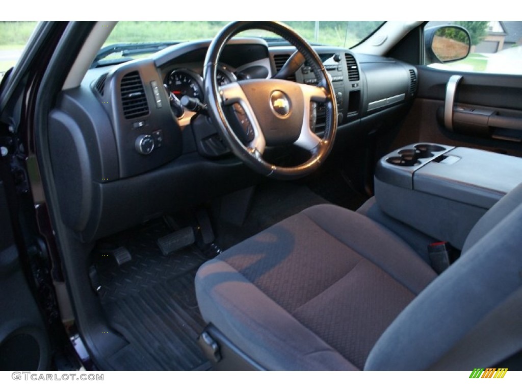 Ebony Interior 2008 Chevrolet Silverado 1500 LT Extended Cab Photo #76990602