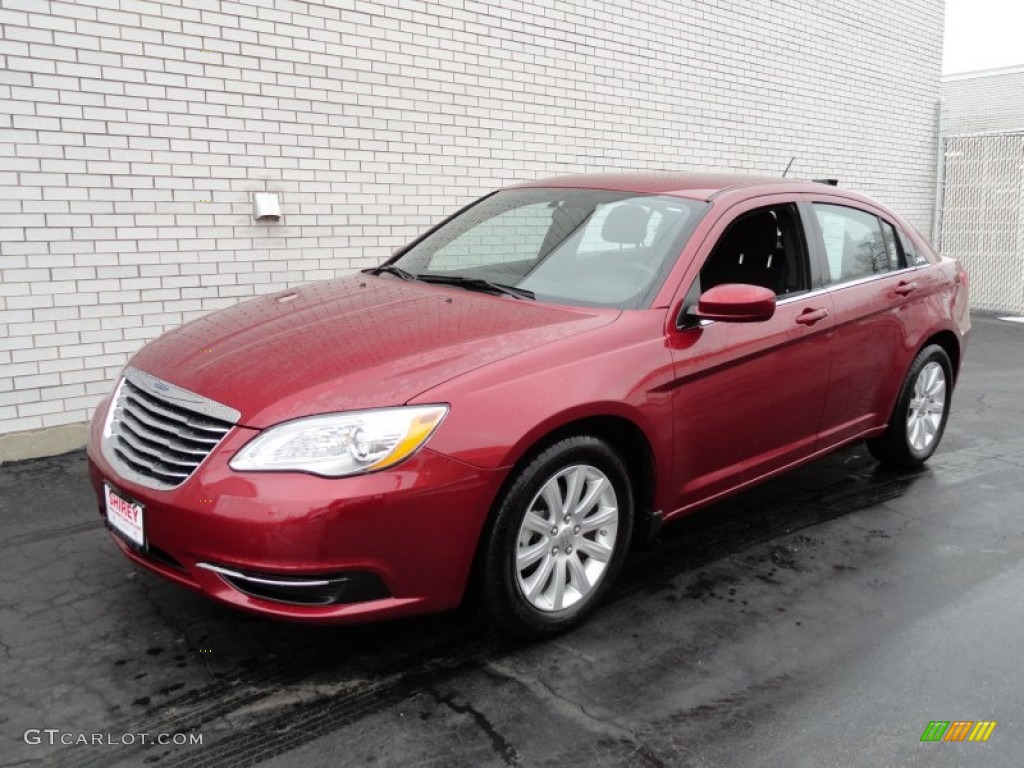 Deep Cherry Red Crystal Pearl Coat 2012 Chrysler 200 Touring Sedan Exterior Photo #76990662