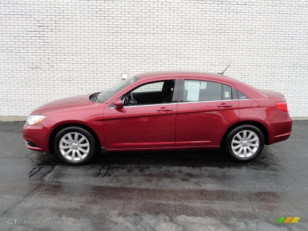 Deep Cherry Red Crystal Pearl Coat 2012 Chrysler 200 Touring Sedan Exterior Photo #76990806