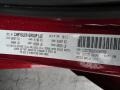 PRP: Deep Cherry Red Crystal Pearl Coat 2012 Chrysler 200 Touring Sedan Color Code