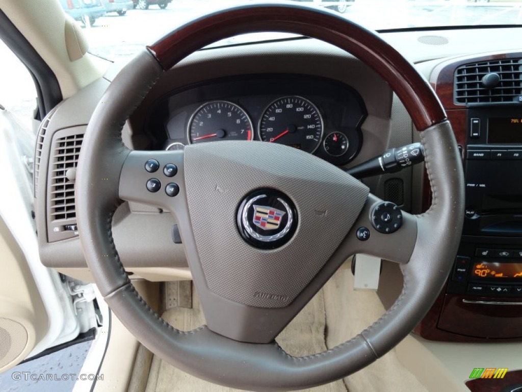 2007 Cadillac CTS Sedan Cashmere Steering Wheel Photo #76991481