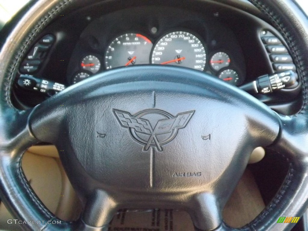 2002 Chevrolet Corvette Convertible Light Oak Steering Wheel Photo #76991814