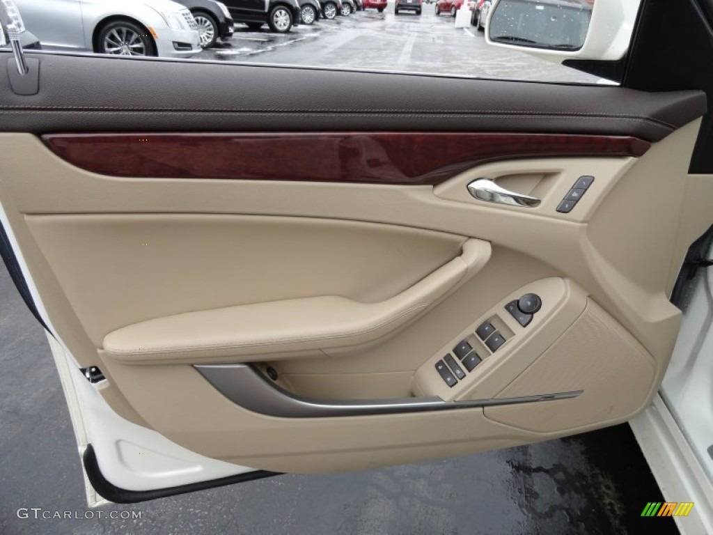 2009 Cadillac CTS 4 AWD Sedan Cashmere/Cocoa Door Panel Photo #76991919