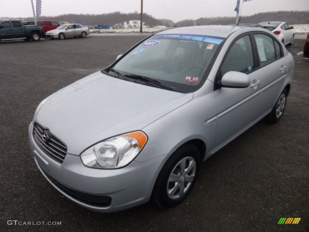 Platinum Silver 2011 Hyundai Accent GLS 4 Door Exterior Photo #76992807