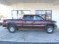 Dark Carmine Red Metallic 2002 Chevrolet Silverado 2500 LS Crew Cab 4x4 Exterior