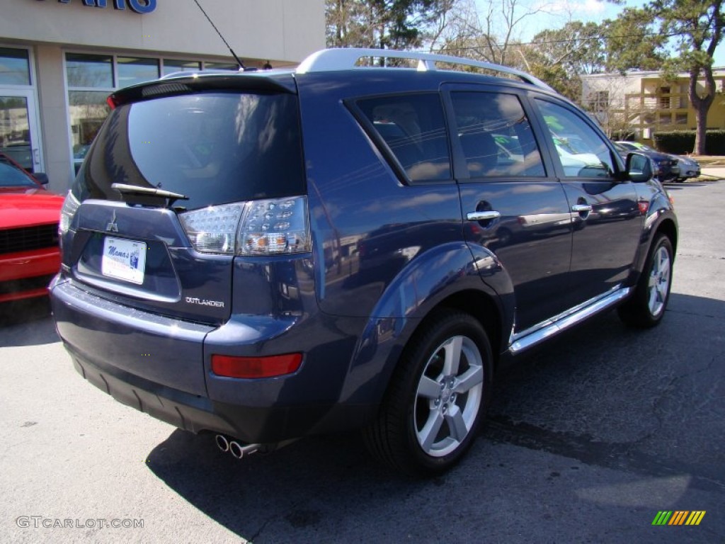2009 Outlander XLS - Deep Blue Metallic / Beige photo #8