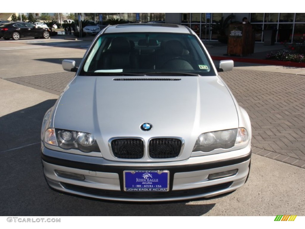 1999 3 Series 323i Sedan - Titanium Silver Metallic / Black photo #3