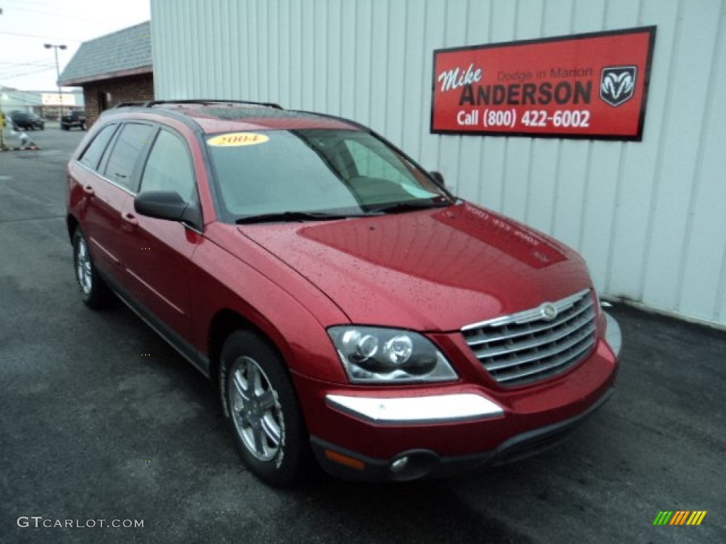 2004 Pacifica AWD - Inferno Red Pearl / Light Taupe photo #1