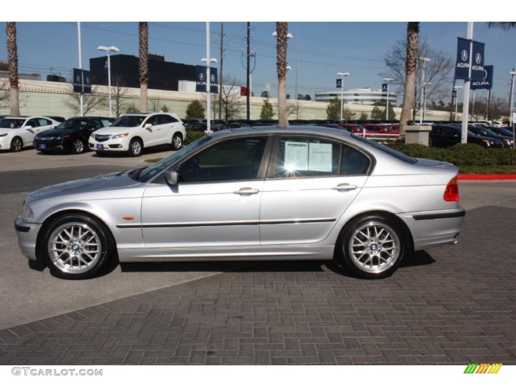 1999 3 Series 323i Sedan - Titanium Silver Metallic / Black photo #5