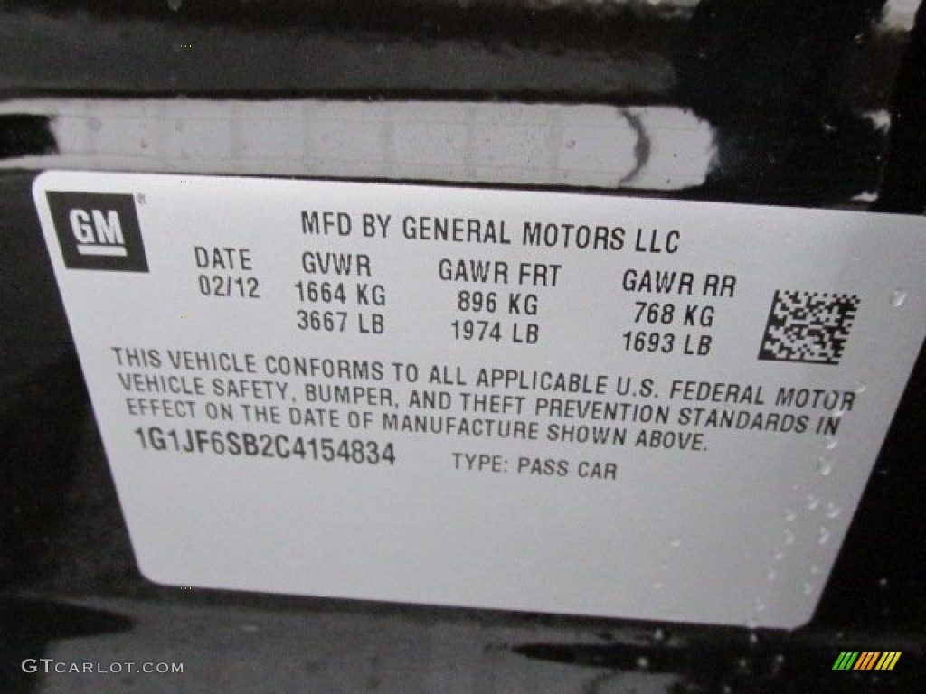 2012 Sonic LTZ Hatch - Black / Jet Black/Dark Titanium photo #23