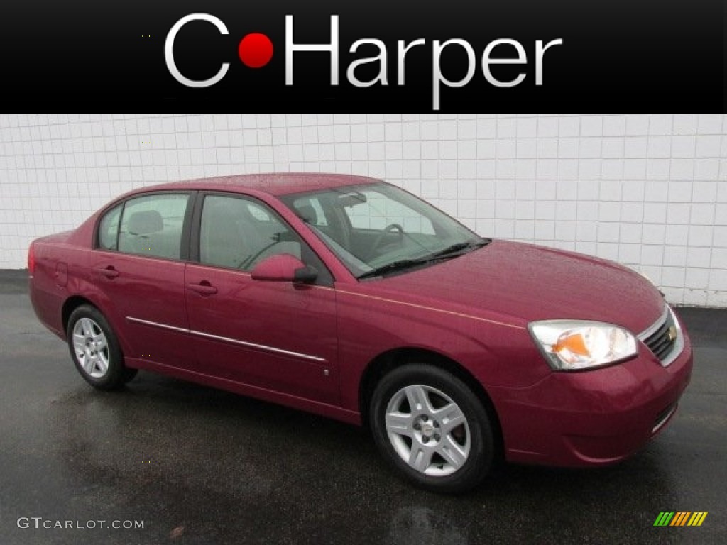 2006 Malibu LT Sedan - Sport Red Metallic / Titanium Gray photo #1