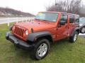 Mango Tango Pearl 2011 Jeep Wrangler Unlimited Sport S 4x4 Exterior