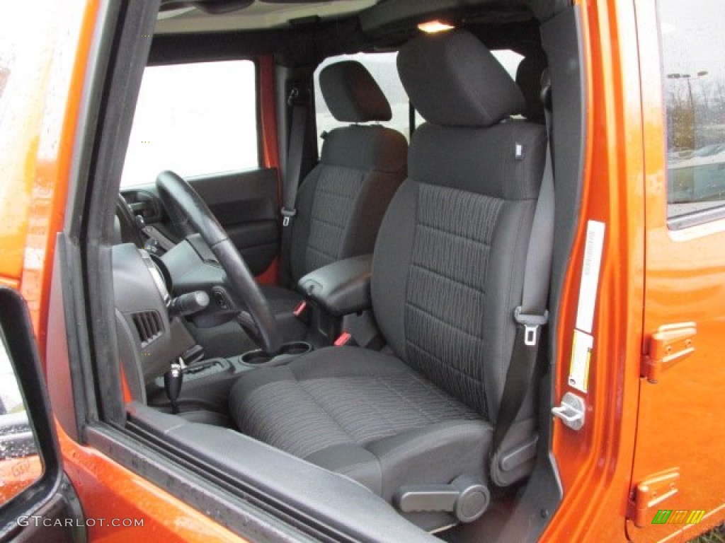 Black Interior 2011 Jeep Wrangler Unlimited Sport S 4x4 Photo #76996240