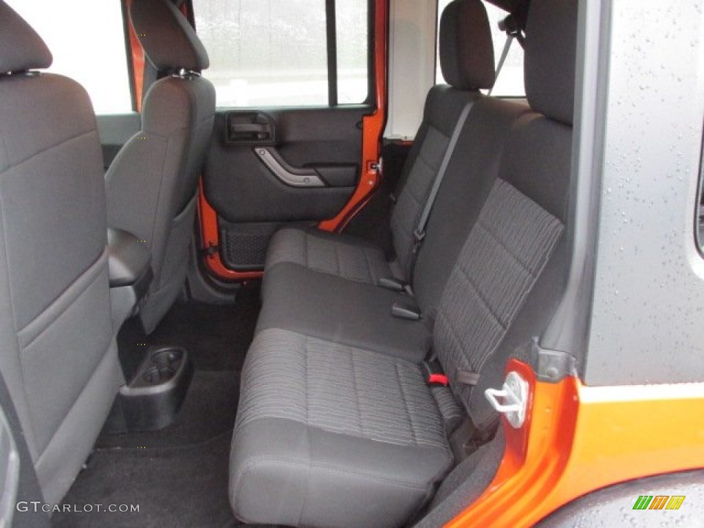2011 Jeep Wrangler Unlimited Sport S 4x4 Rear Seat Photo #76996278