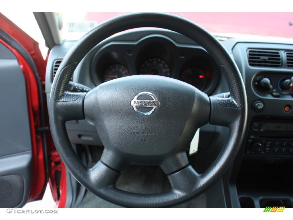 2002 Nissan Frontier XE King Cab Gray Steering Wheel Photo #76997823