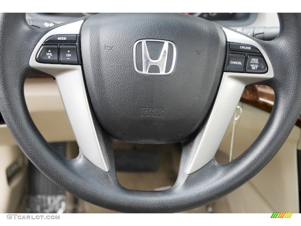 2010 Honda Accord EX Sedan Ivory Steering Wheel Photo #76998687