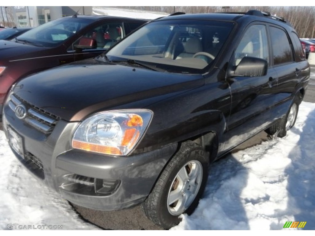 2008 Sportage LX - Smokey Brown Metallic / Beige photo #2