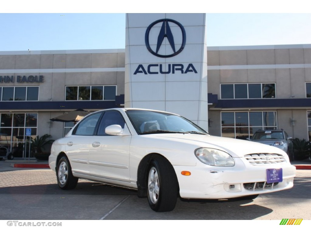 2001 Sonata  - White Pearl / Beige photo #1