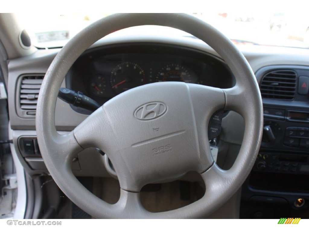 2001 Sonata  - White Pearl / Beige photo #21