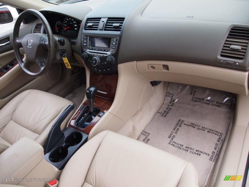 2007 Honda Accord Hybrid Sedan Ivory Dashboard Photo #77001279
