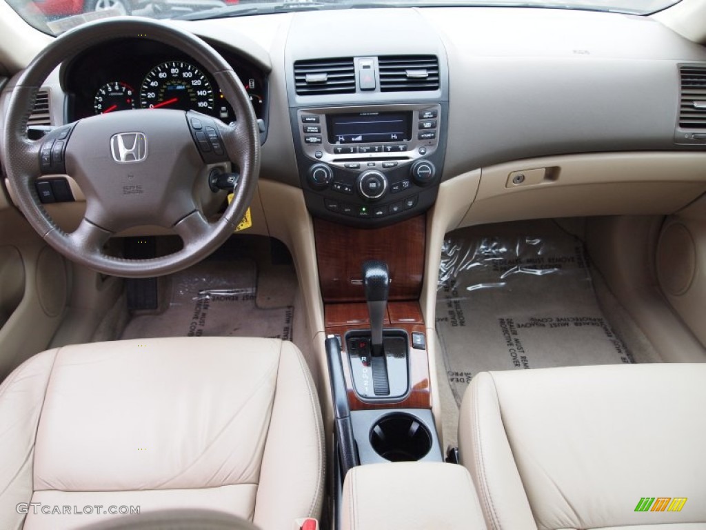 2007 Honda Accord Hybrid Sedan Ivory Dashboard Photo #77001396